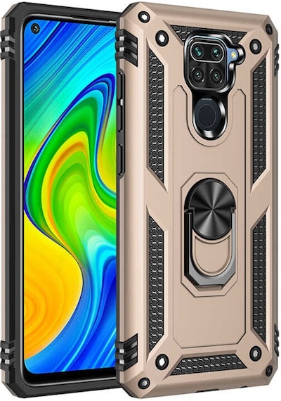 Xiaomi Redmi Note 9 Kılıf Zore Vega Yüzüklü Standlı Zırh Kılıf