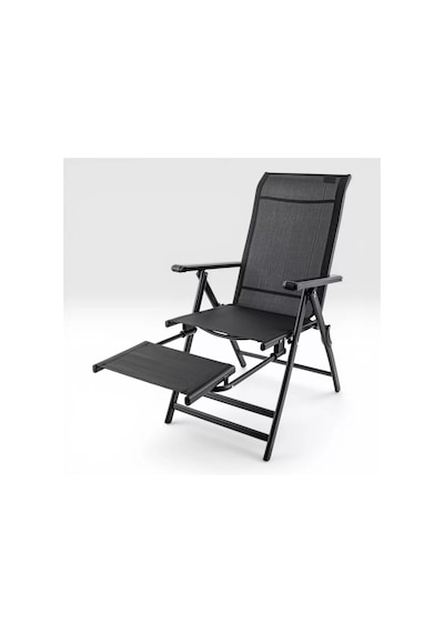 Sırt Ayarlı Katlanabilir Kamp Sandalyesi - 8 Kademeli - Bacak Uzatmalı - Recline - Katlanır Şezlong Çok Renkli