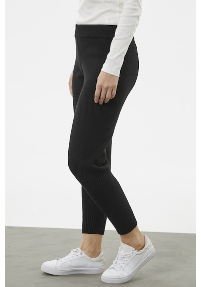 Sementa Jogger Rahat Kalıp Triko Pantolon - Siyah 001