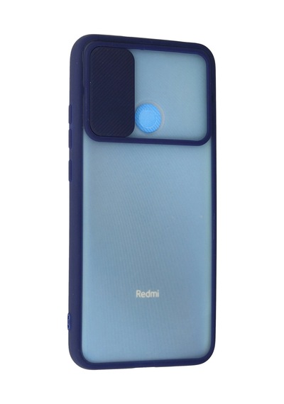 Uryport Xiaomi Redmi 9c Kılıf Palm Buzlu Kamera Sürgülü Silikon - Lacivert
