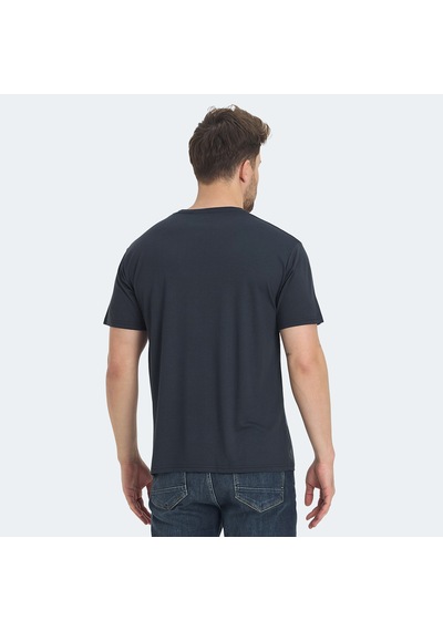 Slazenger KRAKKER Erkek V Yaka Koyu Gri Tişört