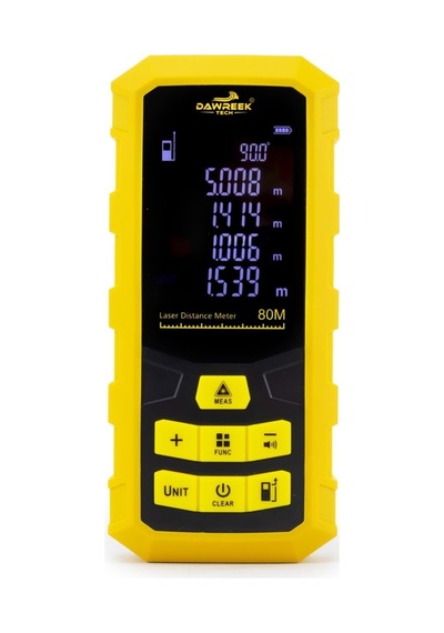 Dawreek Mesafe Ölçer H01 Yellow 80 Metre Dijital El Tipi Mesafe Ölçüm Cihazı