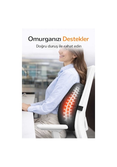 Visko Araç Ortopedik Bel Minderi Oto Koltuk Minder Sırt Dayama Minderi Bel Destek Yastık