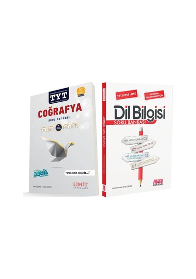 Limit Tyt Coğrafya Ve Akm Dil Bilgisi Soru Bankası Seti 2 Kitap