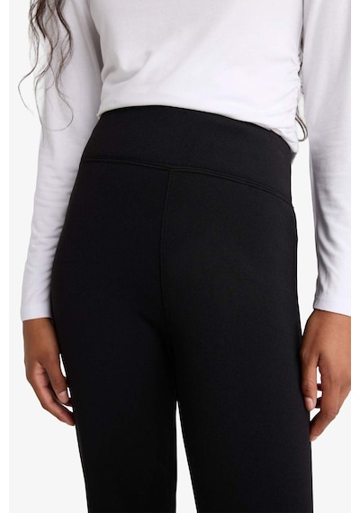 Defacto Flare Fit Geniş Paça Termal Tayt F2545AX25AU Siyah