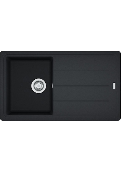 Franke Basis BFG 611-86 Nero Granit Evye - Active Plus Doccia 2.0 Krom Batarya Seti