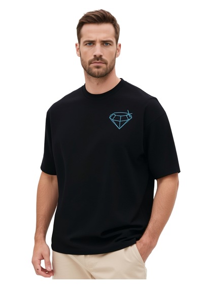 Ogc Elmas Oversize Unisex T-shirt Siyah