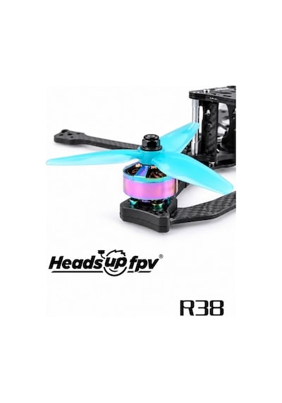 Hqprop R38 Fpv Drone Yarış Pervanesi Mavi Dayanıklı Polikarbonat 2cw+2ccw 4'lü Paket