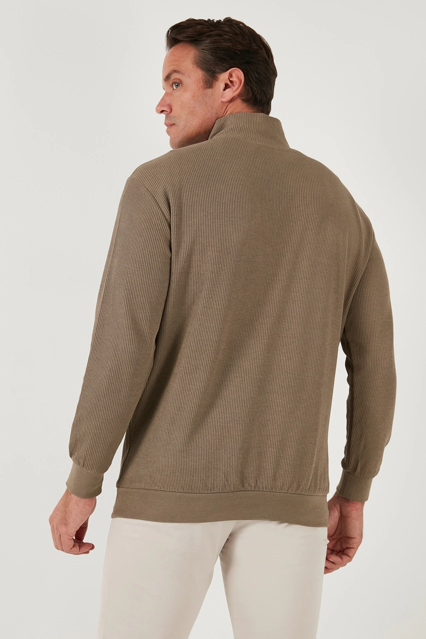 Buratti Pamuklu Regular Fit Yarım Fermuarlı Dik Yaka 2'Li Paket Erkek Sweat 5905716S2 Koyu Vizon-Koyu Kahve Buratti Pamuklu Regular Fit Yarım Fermuarlı Dik Yaka 2'Li Paket Erkek Sweat 5905716S2 Koyu Vizon-Koyu Kahve