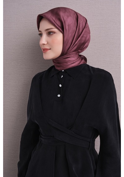 Armine Sura İpek Eşarp 2026-2027 - Sonbahar Kış-asm9630 Mürdüm