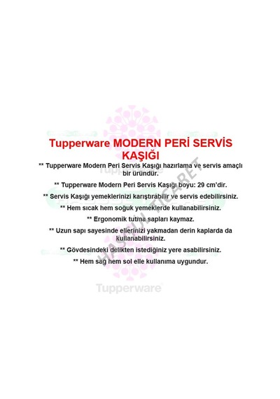 Tupperware Modern Peri Servis Kaşığı Sarı Hsgl N1142725 Sarı Tupperware Modern Peri Servis Kaşığı Sarı Hsgl N1142725 Sarı