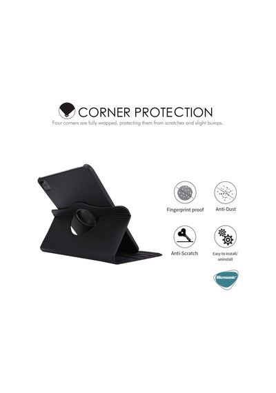 Apple İpad Pro 12.9'' 2020 4.nesil İçin Kılıf, A2229-a2069-a2232 360 Rotating Stand Deri Lacivert İpad Pro 12.9 2020 İle Uyumlu Kılıf - Lacivert