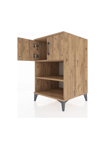 Kronos Komodin 2 Raflı 2 Kapaklı 60x59x96 Çam-çam Atlas Çam
