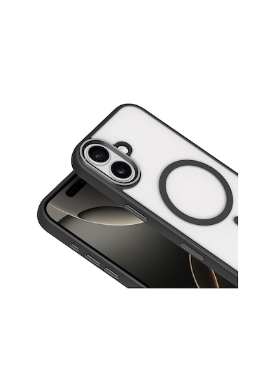 Rba Aksesuar Apple Uyumlu iPhone 17 Kılıf Wireless Şarj Özellikli Zore Krom M-safe Silikon Kapak - Turuncu Turuncu