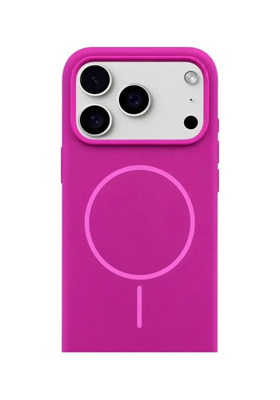 iPhone Uyumlu 17 Pro 6.3" Aura Akıllı Magsafe Animasyonlu Silikon Kılıf Fuşya