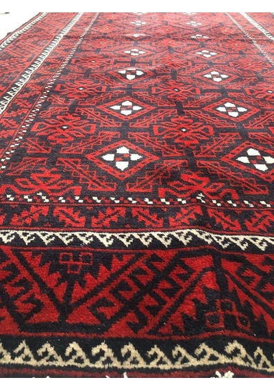 40 Yıllık Antik İran Baluch El Dokuması Yün Halı 255x135cm 3.39m2 Teşhir Ürün