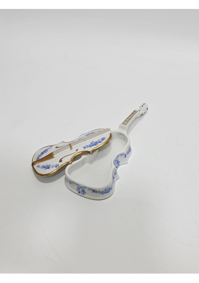 Limoges Gitar Desenli Porselen Saklama Kutusu 20x7x3cm Çok Renkli