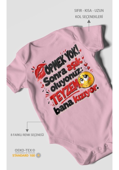 Morivokids Teyzeye Özel Kısa Kollu Bebek Body %100 Pamuk Zbn156-kk Koyu Pembe