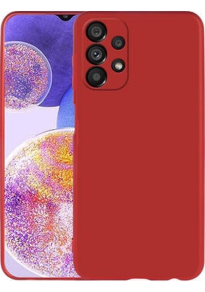 Samsung Uyumlu Galaxy A23 Kılıf Esnek Yapılı İnce Slim Silikon Kapak Ryc/premier Kirmizi