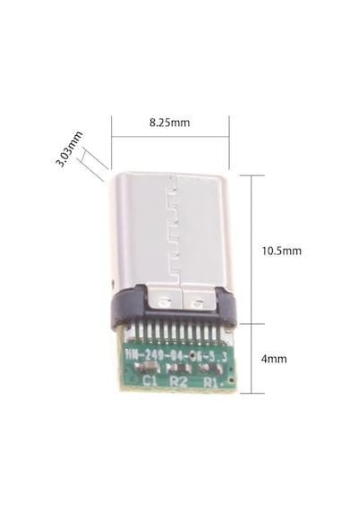 Type-C Şarj Soketi 24 Pin 10 Adet Beyaz