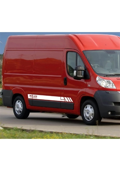 Fiat Ducato Yan Kapı Ve Arka Kapı Şerit Sticker Etiket Modeli