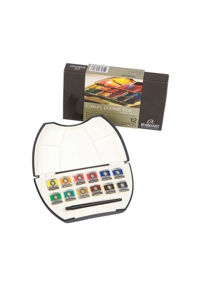 Luxury Pocket Box Sulu Boya Seti 12 Renk