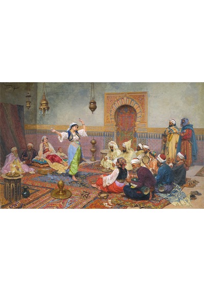 Armada Çini 80X140 Osmanlı Türk Hamamı Dansöz Dijital Baskı Pano