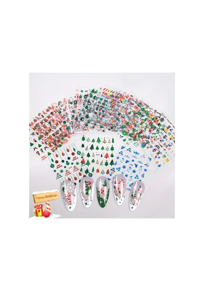 3d Tasarım Yapışkan Tırnak Sticker Random 5'li Tırnak Dövmesi Nail Art Set