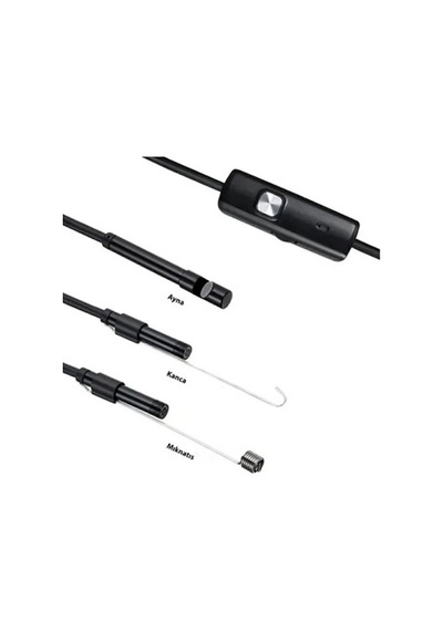 Vtn-02 Endoskop Yılan Video Kamera Led Li 2 Metre 7 Mm Sert Kablo Su Geçirmez