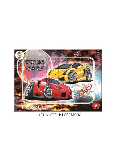 Laco Turbo Cars Puzzle 24 Parça Lcfrm007