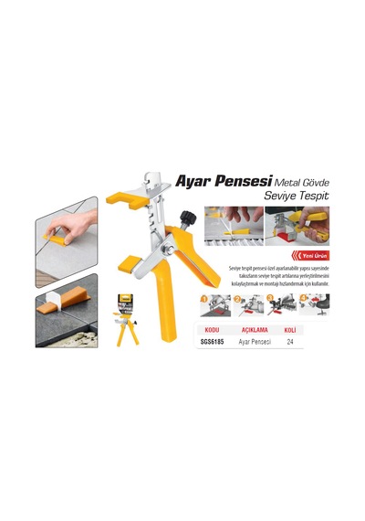 Sgs 6185 Metal Ayar Seviye Tespit Pensesi - Fayans Döşeme İçin