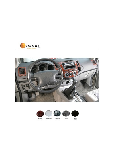 Meriç® Toyota Uyumlu Hilux Pick-Up Ön Torpido Kaplama 5 Parça 2006-2011 (530157506)