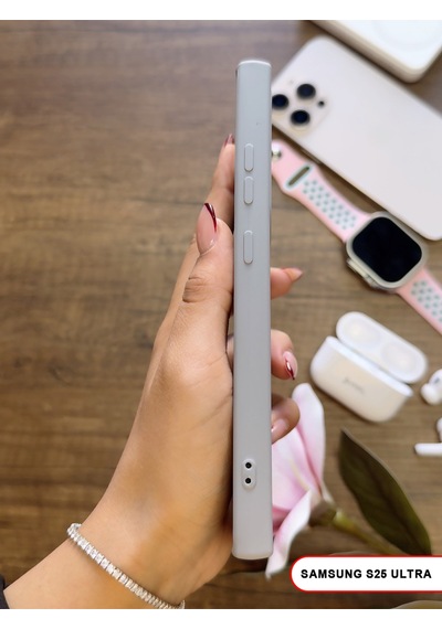 Samsung Galaxy S25 Ultra Uyumlu Kamera Korumalı Darbeye Dayanıklı Renk Atmayan Keep Silikon Kılıf Gri