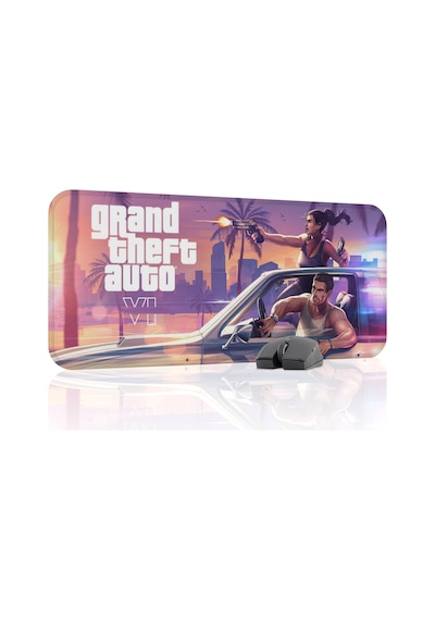 Gta 6 Kaymaz Dikişli Kauçuk Oyuncu Mousepad V2 - 70x30 Xl Gaming Mouse Pad Fare Altlığı