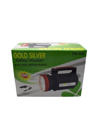 Gold Silver Gs 325 10w Araç Şarjlı El Feneri Siyah