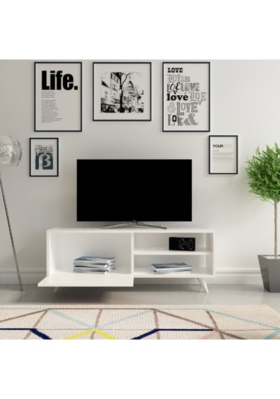 Tv Ünitesi Italya Beyaz 120 Cm