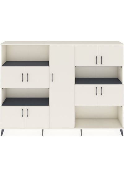 Arges Dolap 10 Raflı 9 Kapaklı 220x30x163 Aytaşı-aytaşı/antrasit Aytaşı-aytaşı/antrasit