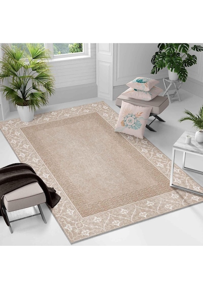 Kaymaz Taban Yıkanabilir Halı Mutfak, Salon, Yatak Odası İçin Modern Dijital Baskı Halı Slnhalı37 - 0117 Çok Renkli