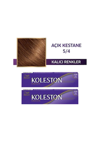 Wella Koleston Sıngle Tüp Boya 5/4 Açık Kestane 2x Paket