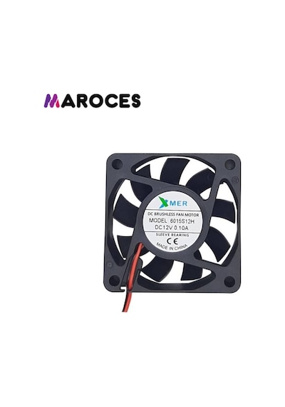 60X60X15 12V 2P 6Cm 15Mm 2 Uçlu Fan