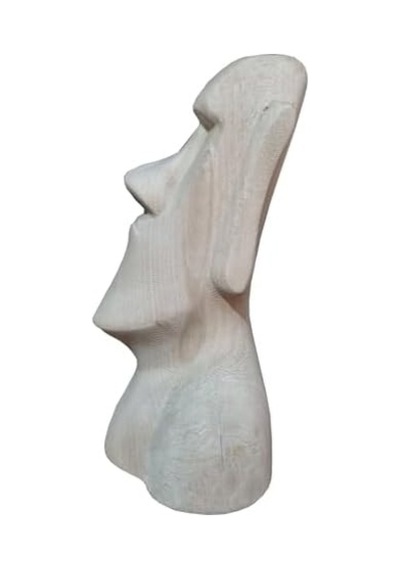 Ahşap Dekoratif Büst Heykeli Moai Totem