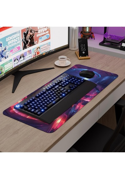 Fütüristik Gaming Mouse Pad Kauçuk Kaymaz Taban Mousepad V5, 70x30 Xl