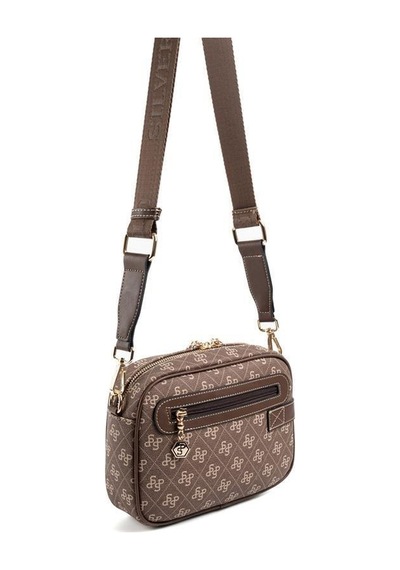 Silver Polo Sp1256 Kadın Çapraz Çanta Monogram Kahve-kahve