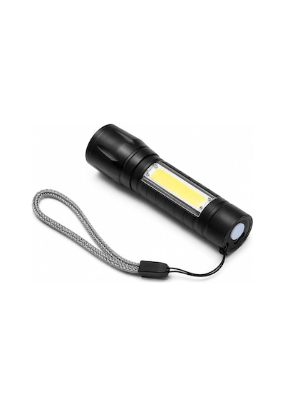 Powerdex Pd-5568 Plus Usb Şarjlı Mini El Feneri Cob Led Zoomlu 800 Metre Su Geçirmez Taşınabilir Güçlü Işıldak Kamp Acil Durum Outdoor