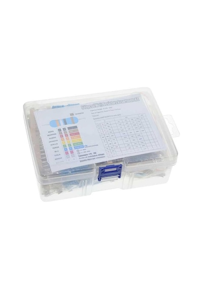 Direnç Seti 2w Metal Film %1 10'ar Adet Toplamda 640 Adet 64 Çeşit Şeffaf Çantada