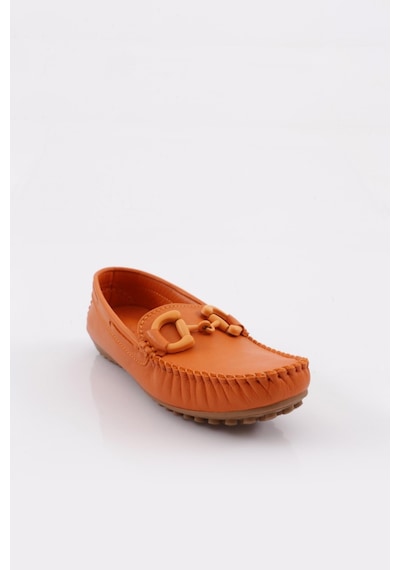 Dgn K105 Kadin Aksesuarli Loafer Ayakkabi K105-1774-R6448 Turuncu