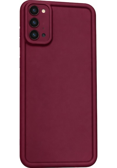 Samsung Galaxy S20 Uyumlu Kamera Çıkıntılı Mat Silikon Telefon Kılıfı Bordo