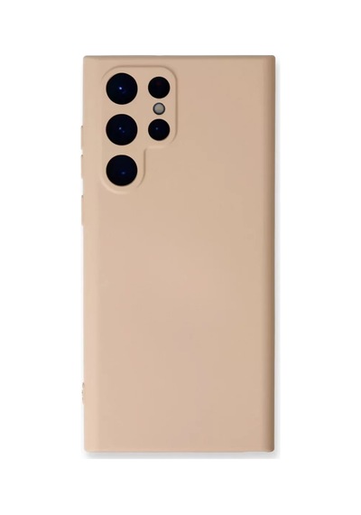 Samsung Uyumlu Galaxy S24 Ultra Uyumlu Kılıf Nano İçi Kadife Silikon - Pudra