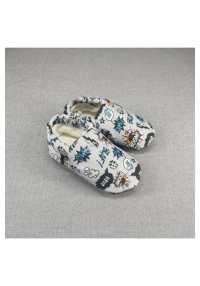 Loove Bebe Bebek Patik Ev Kreş Ayakkabısı Lastikli Ergonomik Tasarım Gri