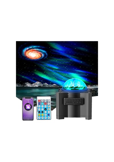 Stary Projector Light Bluetooth Hoparlör Tavan Duvar Ambians Işıklandırma